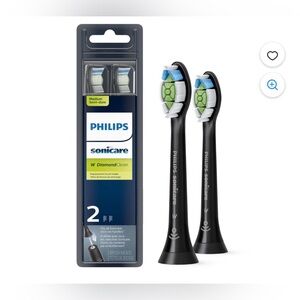 NEW - Philips Sonicare Diamondclean Replacement Brush Heads, Black, 2 count